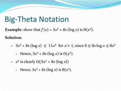 explain theta notation with example.